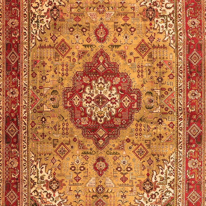 Serging Thickness of Machine Washable Persian Orange Traditional Area Rugs, wshtr3801org