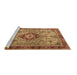 Sideview of Machine Washable Persian Brown Traditional Rug, wshtr3801brn