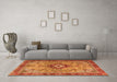 Machine Washable Persian Orange Traditional Area Rugs in a Living Room, wshtr3801org