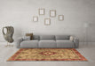 Machine Washable Persian Brown Traditional Rug in a Living Room,, wshtr3801brn