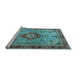 Sideview of Machine Washable Persian Light Blue Traditional Rug, wshtr3801lblu