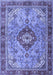 Machine Washable Persian Blue Traditional Rug, wshtr3801blu