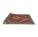 Sideview of Traditional Saffron Red Persian Rug, tr3802