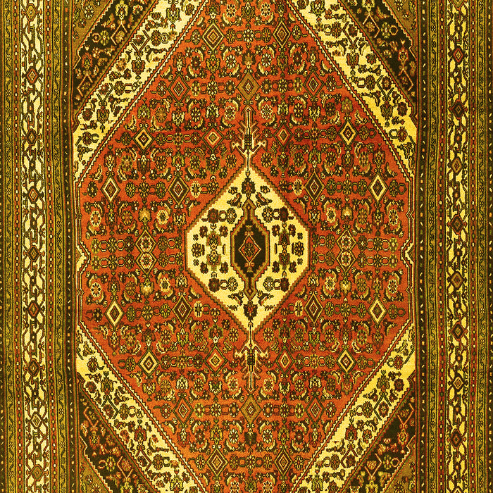 Machine Washable Persian Yellow Traditional Rug, wshtr3802yw