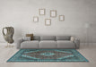 Machine Washable Persian Light Blue Traditional Rug in a Living Room, wshtr3802lblu