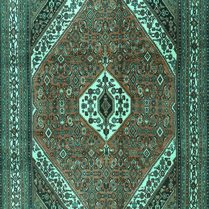 Machine Washable Persian Turquoise Traditional Area Rugs, wshtr3802turq