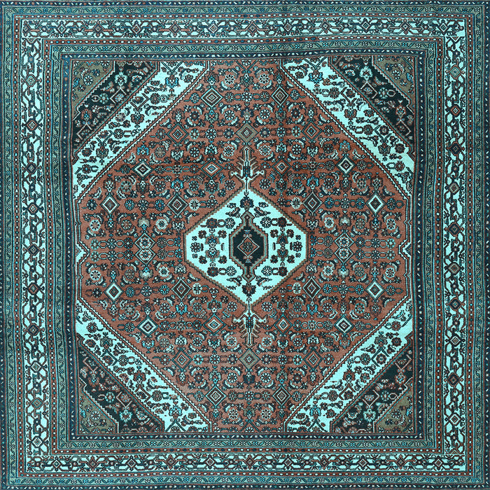 Square Persian Light Blue Traditional Rug, tr3802lblu