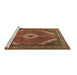 Sideview of Machine Washable Persian Brown Traditional Rug, wshtr3802brn