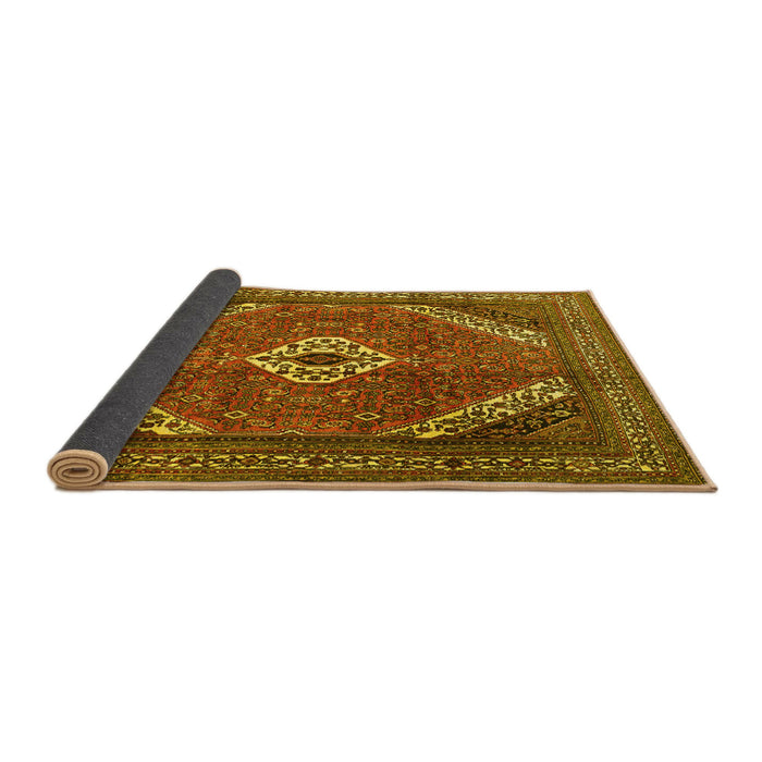 Sideview of Persian Yellow Traditional Rug, tr3802yw