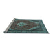 Sideview of Machine Washable Persian Light Blue Traditional Rug, wshtr3802lblu