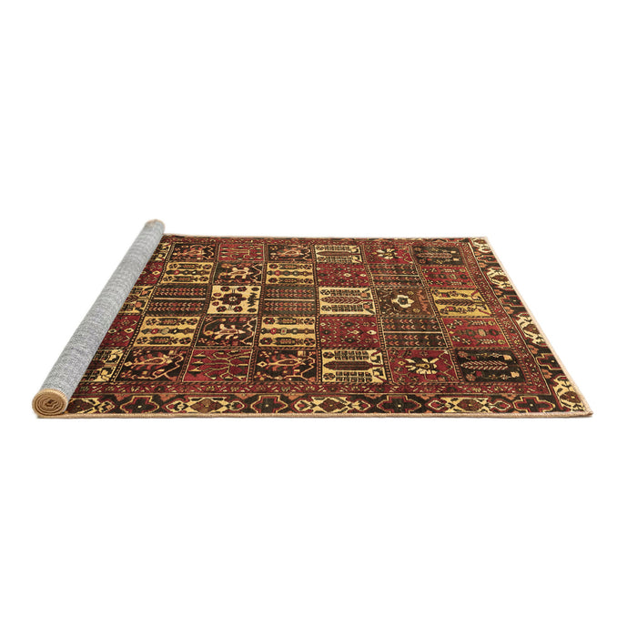 Sideview of Machine Washable Persian Brown Traditional Rug, wshtr3803brn