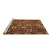 Sideview of Machine Washable Persian Brown Traditional Rug, wshtr3803brn