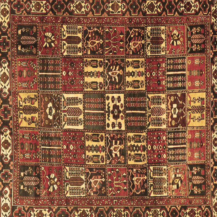 Square Persian Brown Traditional Rug, tr3803brn
