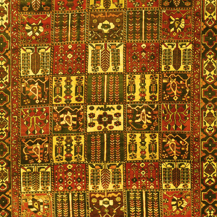 Machine Washable Persian Yellow Traditional Rug, wshtr3803yw