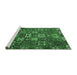 Sideview of Machine Washable Persian Emerald Green Traditional Area Rugs, wshtr3803emgrn