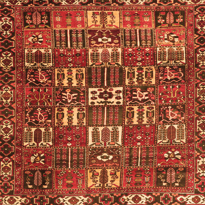 Serging Thickness of Persian Orange Traditional Rug, tr3803org