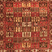 Serging Thickness of Persian Orange Traditional Rug, tr3803org