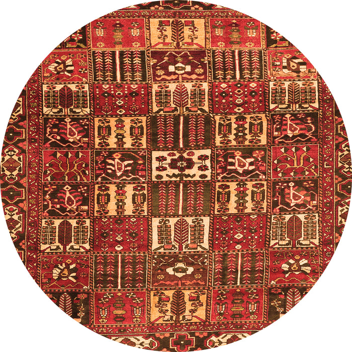 Square Persian Orange Traditional Rug, tr3803org