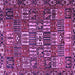 Square Machine Washable Persian Purple Traditional Area Rugs, wshtr3803pur