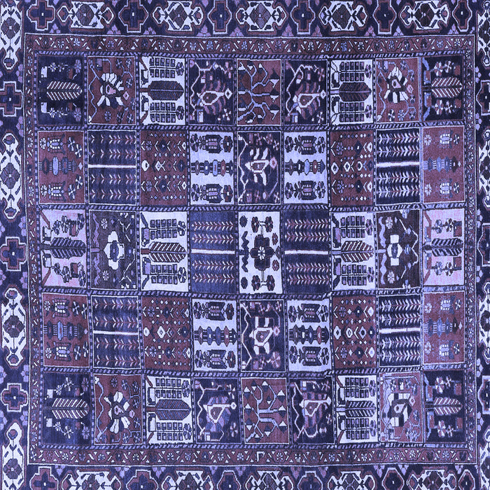 Square Persian Blue Traditional Rug, tr3803blu