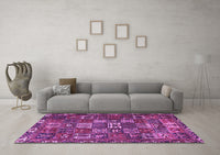 Machine Washable Persian Purple Traditional Rug, wshtr3803pur