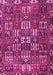 Machine Washable Persian Pink Traditional Rug, wshtr3803pnk