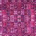 Square Persian Pink Traditional Rug, tr3803pnk