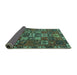 Sideview of Persian Turquoise Traditional Rug, tr3803turq