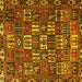 Square Persian Yellow Traditional Rug, tr3803yw