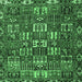Square Persian Emerald Green Traditional Rug, tr3803emgrn