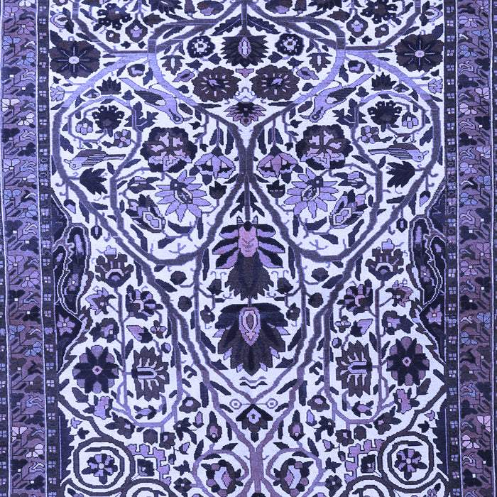 Machine Washable Persian Blue Traditional Rug, wshtr3804blu