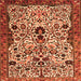 Serging Thickness of Persian Orange Traditional Rug, tr3804org