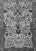 Serging Thickness of Machine Washable Persian Gray Traditional Rug, wshtr3804gry