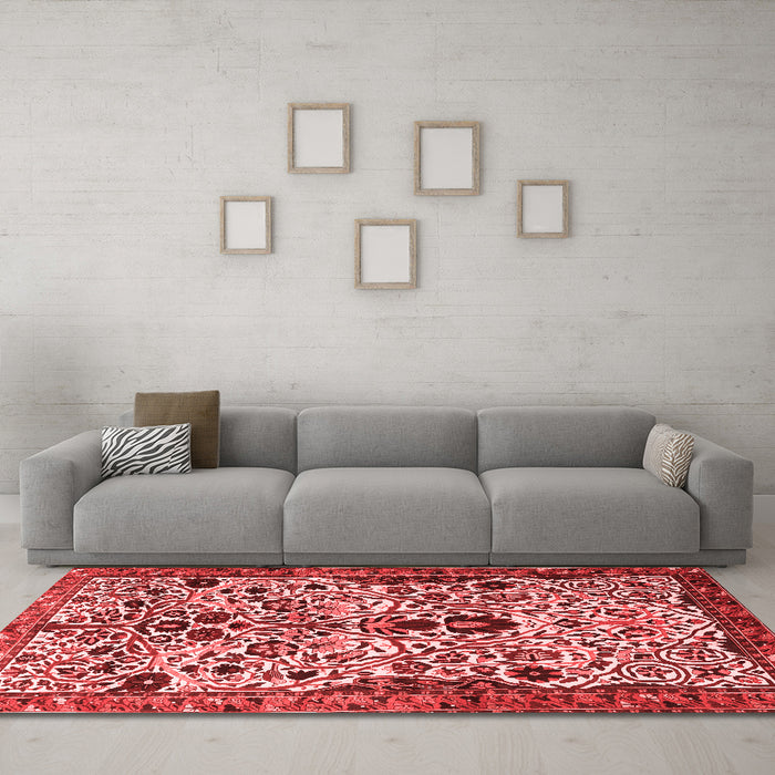 Traditional Red Washable Rugs