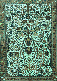 Persian Turquoise Traditional Rug, tr3804turq