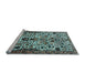 Sideview of Machine Washable Persian Light Blue Traditional Rug, wshtr3804lblu