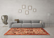 Machine Washable Persian Orange Traditional Area Rugs in a Living Room, wshtr3804org