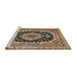 Sideview of Machine Washable Traditional Sepia Brown Rug, wshtr3805