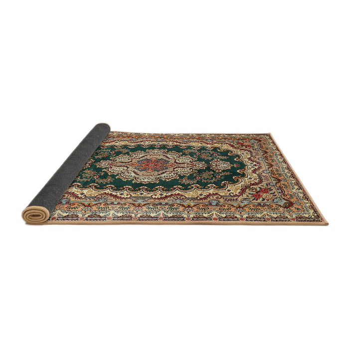 Sideview of Traditional Reddish Brown Medallion Rug, tr3805