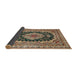 Sideview of Traditional Reddish Brown Medallion Rug, tr3805