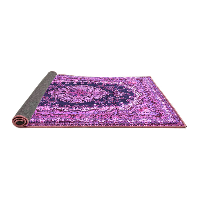 Sideview of Medallion Purple Traditional Rug, tr3805pur