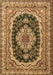 Medallion Brown Traditional Rug, tr3805brn