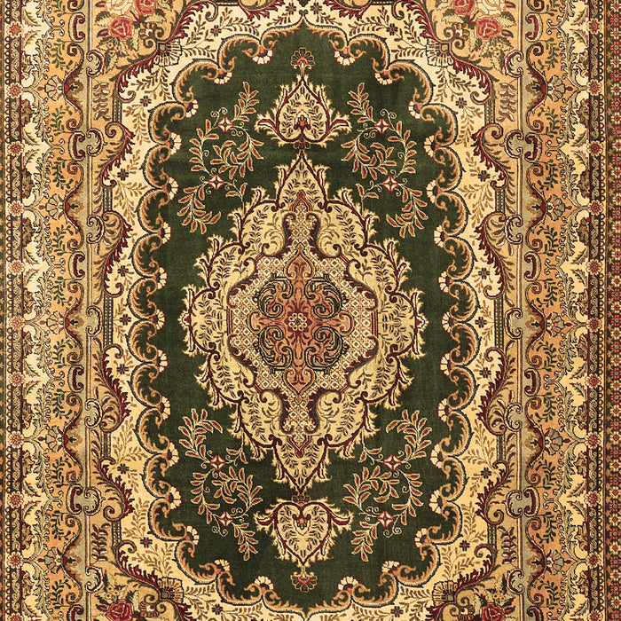 Medallion Brown Traditional Rug, tr3805brn