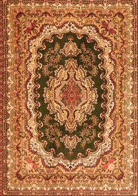 Medallion Orange Traditional Rug, tr3805org