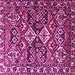 Square Persian Pink Traditional Rug, tr3806pnk