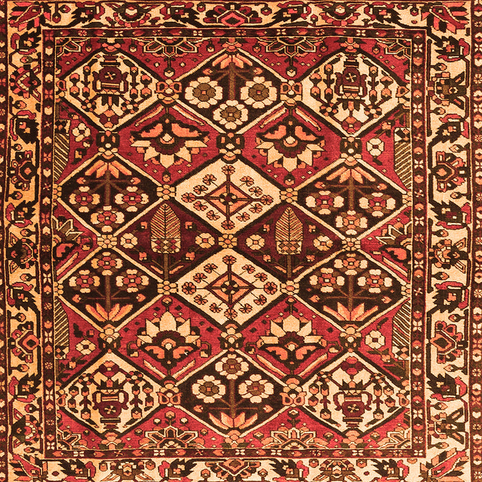 Serging Thickness of Persian Orange Traditional Rug, tr3806org