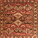Serging Thickness of Persian Orange Traditional Rug, tr3806org