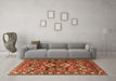 Machine Washable Persian Orange Traditional Area Rugs in a Living Room, wshtr3806org