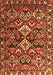 Serging Thickness of Machine Washable Persian Orange Traditional Area Rugs, wshtr3806org