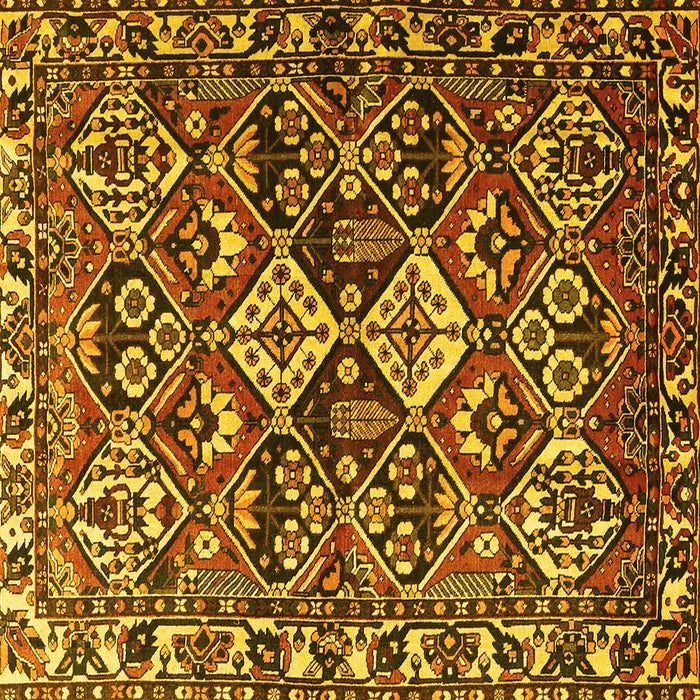 Square Persian Yellow Traditional Rug, tr3806yw
